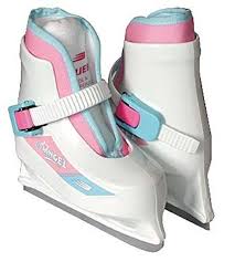 Bauer Lil Angel White Ice Skates Children Size 6 7 Ice