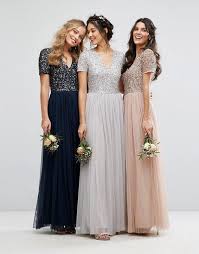 Maya Maya V Neck Maxi Tulle Dress With Tonal Delicate Sequins Brautjungfernkleid Hochzeitsgast Outfit Tullkleidchen