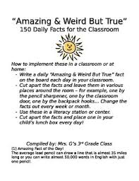 More images for funny but true facts » 150 Amazing Weird But True Facts Daily Facts For Classrooms Or Lunchboxes