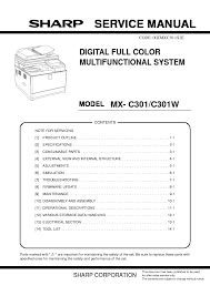 30 ppm b&w and color networked digital mfp. Sharp Mx C301 Mx C301w Serv Man22 Technical Bulletin Free Download Cce 1622 Reduction Of Noise Caused When Opening Spf