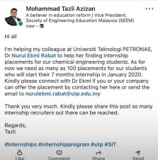 Bse chemical engineering/mse chemical engineering. M S On Twitter Hello I Need Everyone S Help To Spread This As Much As Possible 100 Of My Chemical Engineering Seniors From Universiti Teknologi Petronas Still Do Not Have Their Internship Placement Please Rt So