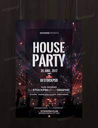 A flyer template with gold florals, sparkles & other effects which makes this flyer. House Party 8211 Download Free Psd Flyer Template Psd Flyer Templates Free Flyer Templates Flyer Template