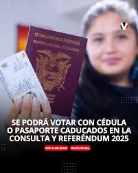 🗳️ Los electores podrán ejercer su derecho al voto en el Referéndum y  Consulta Popular 2025, previsto para el 16 de noviembre, aunque su su  cédula de identidad o pasaporte se encuentren