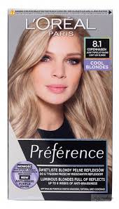 L'Oréal Préférence Permanent Haircolor 8.1 COPENHAGEN Hair Dye Permanent  Coloring Light Ash Blonde