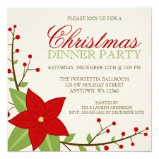 Christmas is the best time of year to be around the ones you love. Modern Poinsettia Christmas Holiday Dinner Party Square Paper Invitation Card