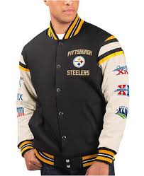 Pittsburgh steelers hats & caps. G Iii Sports Men S Pittsburgh Steelers Victory Formation Commemorative Varsity Jacket Reviews Sports Fan Shop By Lids Men Macy S