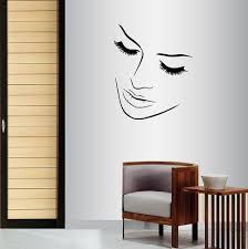 In-style Decals Wall Vinyl Decal Home Decor Art Sticker Beautiful Girl  Woman Face Fashion Style Lashes Eyes Beauty Spa Salon Design 613