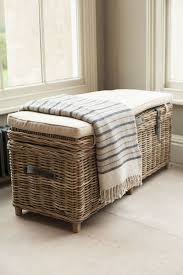 Rattan Storage Bench Willow Lifestyle