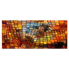 For example, adding copper oxides to molten glass will culminate in green and blue. Designart Dreaming Of Stained Glass Abstract Metal Wall Art Overstock 11867063