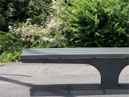 Backless Stainless Steel And Pet Bench Comfony S20 Comfony Collection By Benkert Banke Bench Street Furniture Outdoor Decor