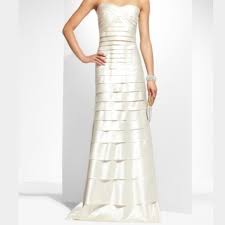 Satin Bcbg White Long Dress Long White Dress Dresses Satin Gown