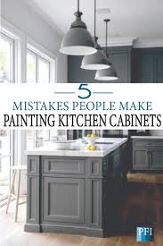 The biggest mistake people make when painting their kitchen cabinets is not sanding them first. Painted Furniture Ideas 5 Mistakes People Make When Painting Kitchen Cabinets Painted Furniture Ideas