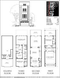 Townhouse Plan E0239 C2 1 Town House Floor Plan Narrow House Plans House Layout Plans
