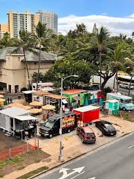 Food Truck Parking Lot — Parking lot food truck in Haleiwa, Hawaii