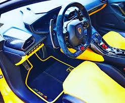 Black And Yellow Lamborghini Huracan Lamborghini Huracan Yellow And Black Interior Floor Mats Lamborghini Gallardo Super Cars Lamborghini