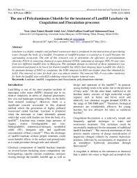 15th african water association congress at. Pdf The Use Of Polyaluminum Chloride For The Treatment Of Landfill Leachate Via Coagulation And Flocculation Processes Professor Dr Mohd Suffian Yusoff Academia Edu
