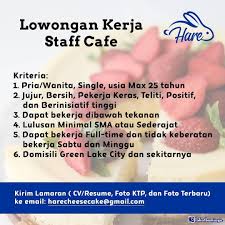 Mari bergabung bersama kami mitra sukses pjtki. Lowongan Kerja Sebagai Staff Cafe Juli 2021