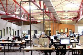 Image Result For Open Office With Power Poles Open Office Fun Office Design Farm Table
