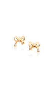 Cherished Bow Baby Children S Earrings Screw Back 14k Gold Kids Earrings Gold Earrings For Kids Baby Earrings