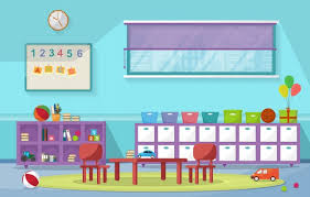 Vector flat illustration of an empty classroom in a school, university, college, institute. Preschool Classroom Background Images Free Vectors Stock Photos Psd