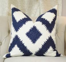 Navy blue solid (coordinates with my mustard yellow, grey, navy blue, and white collection). Schumacher Blue And White Pillow Cover
