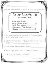 Table Of Contents Practice Text Features Teaching Themes Nonfiction Lessons