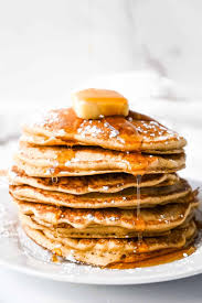 Pour flour mixture into oat mixture and stir batter gently until just blended. The Best Fluffy Healthy Oat Flour Pancakes Momma Fit Lyndsey