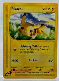 Next on our list of the most expensive pokémon cards in the world is this pikachu expedition. Pokemon Expedition Pikachu 124 165 Nm Value 0 99 250 00 Mavin
