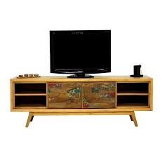 Pour un salon complet de ce style, n'oubliez. Meuble Tv Bois Massif Teck