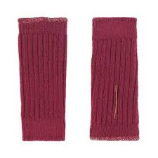 Wool And Cashmere Rib Knit Mittens