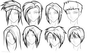 How to draw anime & how to draw manga faces requires knowing where to place the features and how to map them to the face at. Draw Anime Male Hair 22 Full Image