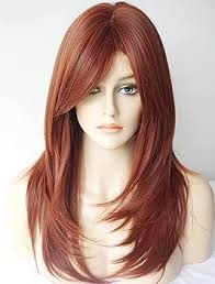 Amazon.com: פאה ארוכה בשכבות כתף באורך נחושת חום שיער סינטטי פאות צבעוניות  לנשים לבנות : יופי וטיפוח