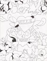 Apr 16, 2010 · click the hearts and rosescoloring pages to view printable version or color it online (compatible with ipad and android tablets). Top 10 Ed Hardy Hearts Coloring Page Free Kids Children And Adult Coloring Pages