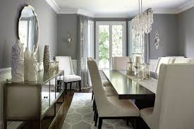 We painted our family room & sunroom with benjamin moore pelican gray, which has beautiful blue & faint purple undertones. Grey Walls Benjamin Moore Pelican Gray Crystal Chandelier Jenniferpaccainteriors Vanguardfurnitu Glamour Living Room Living Room Decor Colors Room Design