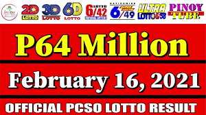 Lotto 6/49 is one of three national lottery games in canada. Lotto Result Today 9pm Feb 16 2021 6 58 6 49 6 42 6d Swertres Ez2 Pcso Stl Video Dailymotion