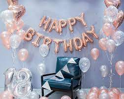 78pcs coffee white latex balloons garland cream peach gold 4d globos birthday wedding baby shower anniversary party decorations. Rose Gold Happy Birthday Decoration Rose Gold 21st Birthday Party Ideas Decor 16th 18th Rose Gold Birthday Party Banner Sign Decoration Anniversaire Decoration Anniversaire 18ans Decoration Fete Anniversaire