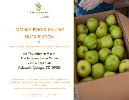 Food banks, soup kitchens and food pantries in colorado springs co. Mobile Food Pantry Distribution Colorado Jcf