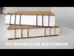 8 How To Make A Watercolor Sketchbook Coptic Book Binding Youtube In 2020 Book Binding Diy Sketch Book Book Binding