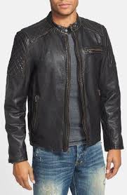Black Rivet Diamond Quilted Leather Moto Jacket Nordstrom Leather Jacket Style Leather Jacket Men Style Leather Jacket Men
