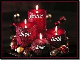 Peace Hope Faith Love Beautiful Candles Christmas Blessings Candles