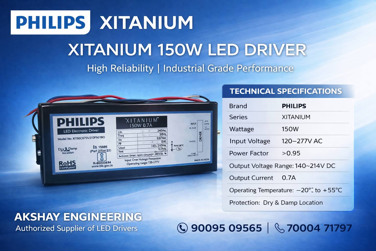 PHILIPS XITANIUM 150W LED DRIVER- LED Power Supply product image