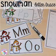 Writing activities for kids can also be fun! Winter Themed Activities And Centers Snowman At Night Freebie Too Pocket Of Preschool