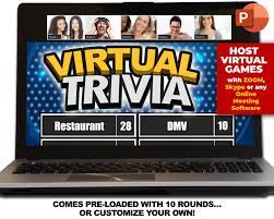 This game has been hugely popular with families looking for an alternative group virtual tour. Virtual Trivia Party Game Download Play On Zoom Pc Mac Etsy Online Party Games Download Games Make Your Own Game