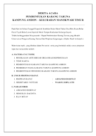 9 contoh berita acara rapat kejadian kegiatan kehilangan. Contoh Surat Berita Acara Hasil Pemilihan Ketua Rt Kumpulan Surat Penting