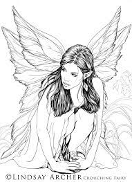 Color in this picture of a fairy and others with our library of online coloring pages. Crouching Fairy Fairy Coloring Pages Fairy Coloring Fairy Drawings
