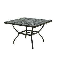 Garden Treasures Belthorne Square Outdoor Dining Table 42 In W X 42 In L With Umbrella Hole Lowes Com Outdoor Dining Table Patio Dining Table Square Dining Tables