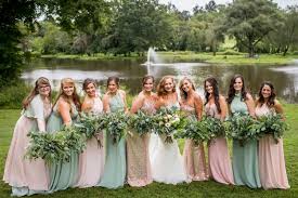 Mismatched Bridesmaid Dresses In Blush Pink And Sage Green Somet Sage Green Bridesmaid Dress Blush Pink Bridesmaid Dresses Mismatched Green Bridesmaid Dresses