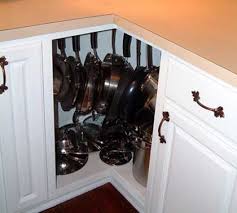 Smart Pot Rack Idea Hang It In A Corner Cabinet Inside Cabinets Dollar Store Organizing Kitchen Cabinets Upgrade