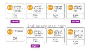 vodafone recharge offers unlimited calling 84gb data at rs