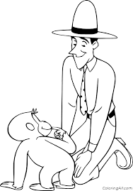 We are great fans of all things  owls, this is a perfect theme for fall coloring pages or even a nice halloween coloring page theme, that is no scary and cute! Curious George And Ted Shackleford Coloring Page Coloringall